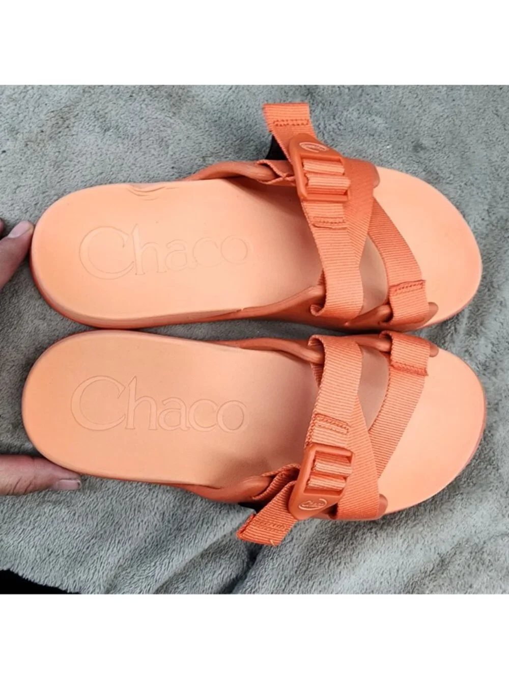 Chaco Shoes Womens Size 8 Orange Slip On Sandals *Read*